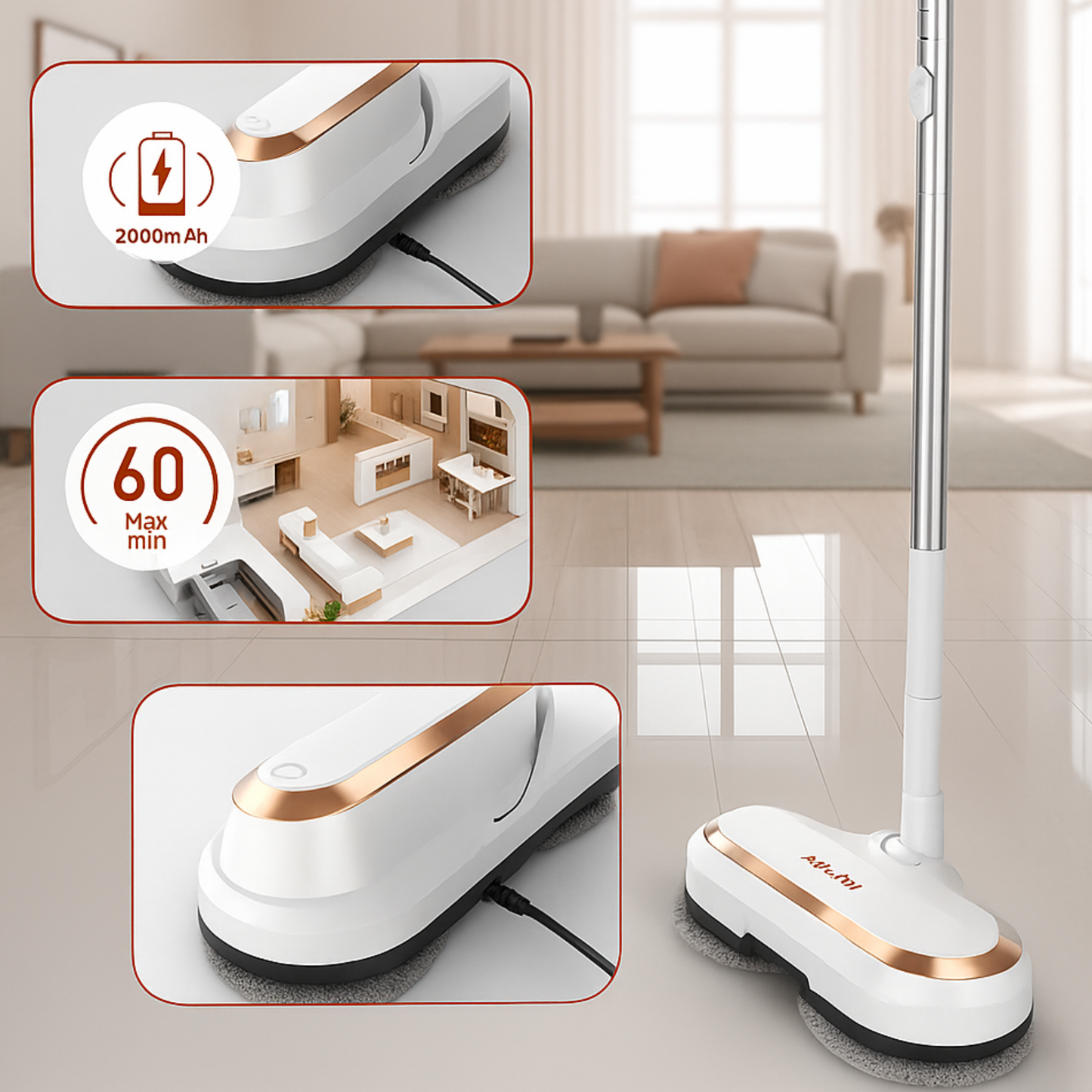 Clearwell™ Trådløs Elektrisk Spray Mop